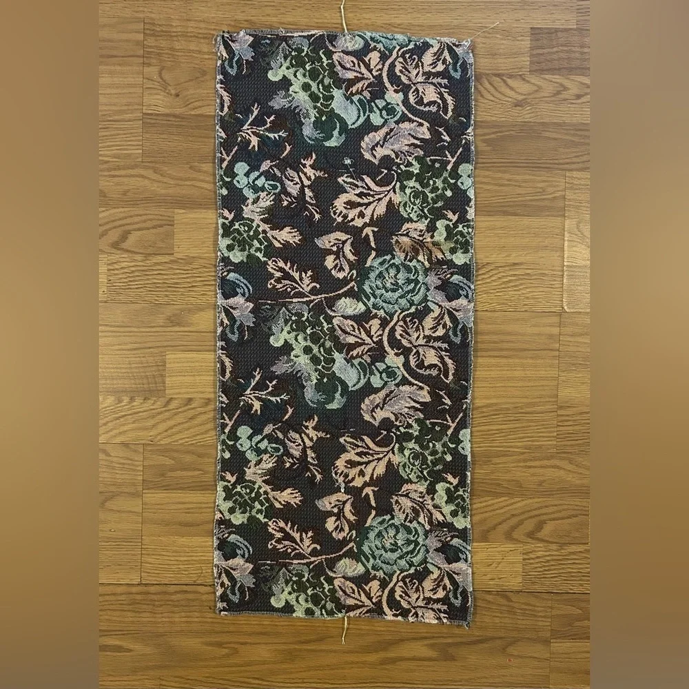 Vintage Floral Tapestry Panel Botanical Jacquard Wall Hanging Cottagecore Decor